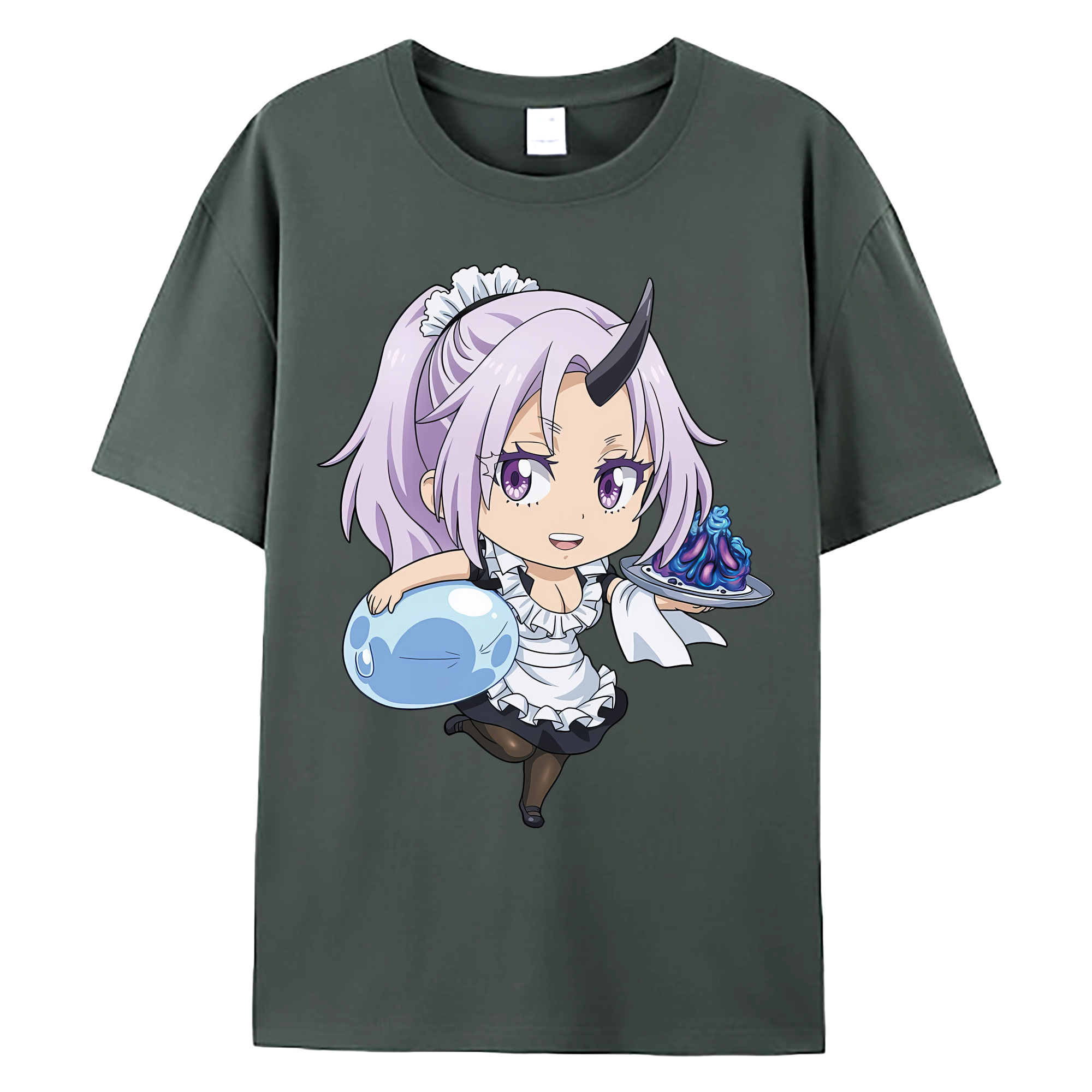 （画像用） 転スラ Regarding Reincarnated to Slime 綿100％ メンズ半袖Tシャツ｜肌触りやわらか＆通気性